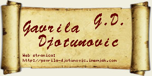 Gavrila Đotunović vizit kartica